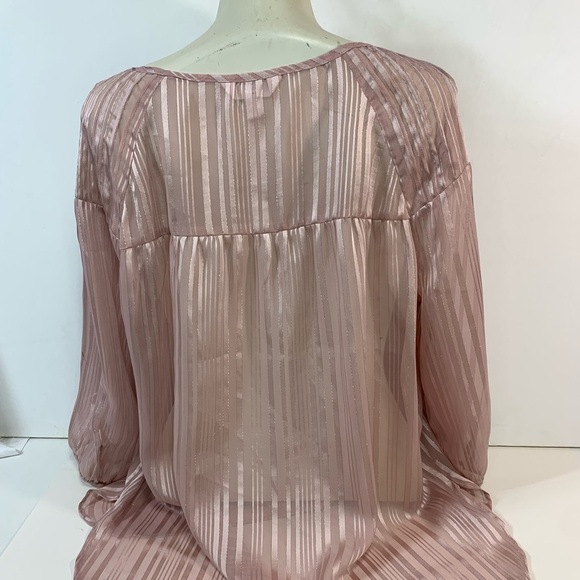 Lauren Conrad Sheer Pink Blouse - Picture 3 of 6